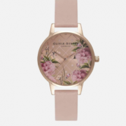 田园风！Olivia Burton 女士玫瑰金腕表