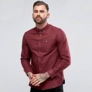限M码，LYLE & SCOTT 苏格兰金鹰 LW700V 男士纯棉长袖衬衫 Prime会员免费直邮