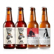 斑马精酿 琥珀IPA艾尔啤酒330ml*4瓶组合装