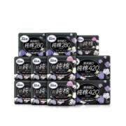 高洁丝 纯棉日用夜用组合卫生巾76片