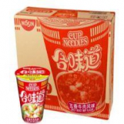 日清 合味道方便面 五香牛肉口味   84g*12杯/箱