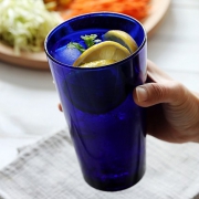Libbey 利比 家用深蓝色玻璃杯 473ml