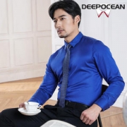 日本 深海 DeepOcean 莱赛尔面料 男 免烫弹力长袖衬衫 上身有凉感