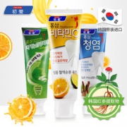 韩国原装进口！初莹 红参精华 护齿无氟牙膏 1 10g*3支   28元包邮