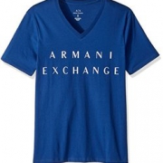 S码！Armani Exchange阿玛尼V Neck男T恤