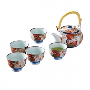 西海陶器 锦平安樱 茶壶茶具套装