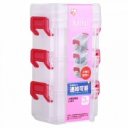 IRIS爱丽思 工具零件收纳箱透明收纳盒LLB-S（3个装）