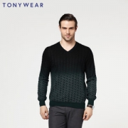 Tommy Hilfiger制造商 汤尼威尔  男印花针织衫 含30%羊毛