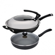 ASD 爱仕达 PH02A1Z 铸铁炒锅 32cm + 不粘平底煎锅 26cm +凑单品