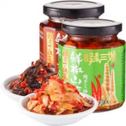 移动端：贵三红 辣三娘系列 下饭菜*2瓶（含鲜椒山笋258g+茶菇238g）