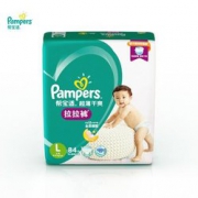1.06元/片！Pampers 帮宝适 超薄干爽拉拉裤 L84片  89元（399-50）
