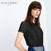 2018夏装新款，PEACEBIRD 太平鸟 女士宽松chic短袖t恤 2色