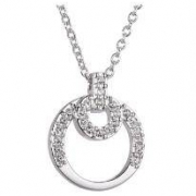 Swarovski 施华洛世奇 Charmed 银色同心圆水晶项链973772