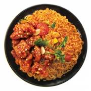 农心 速食拌面 MR.BBM 126g*4包 香辣炸鸡口味+定制拉面碗