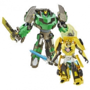 Hasbro 孩之宝  变形金刚 玩具 铂金版追铺小队大黄蜂与钢锁（黄绿）B6353