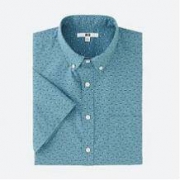 限尺码：UNIQLO 优衣库 195915 男士府绸短袖衬衫