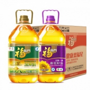 福临门 黄金产地玉米油+葵花籽油3.68L*2桶