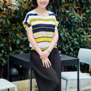林岚吉如 女装短袖套雪纺上衣裤子两件套