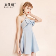 衣什丽 吊带挂脖连衣裙