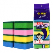 靓涤 百洁布洗碗海绵8片*2包
