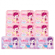 12日10点：七度空间 少女系列纯棉日用夜用姨妈巾9包组合