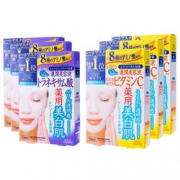 高丝kose 维他命C保湿美白面膜 5枚*3+氨甲环酸美白渗透面膜 5P*3