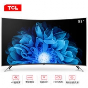 历史新低： TCL 55V1M 4K曲面HDR 液晶电视 55英寸