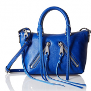 瑞贝卡·明可弗（Rebecca Minkoff） Micro-Moto Satchel 女款真皮斜挎包 机车风 流苏装饰