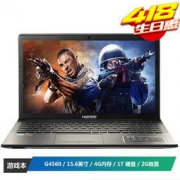 HASEE 神舟 战神K650D-G4D2升级版  15.6英寸笔记本电脑 (G4560 4G 1T  MX150 2G独显1080P)