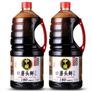 中华老字号 中坝 口蘑头鲜 原汁生抽 1800ml*2桶