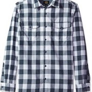 S码！Lee 李牌  Long Sleeve Heathered Button Down 男士格子衬衫