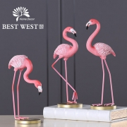 Best west 北欧创意家居ins风火烈鸟装饰摆件