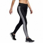 限尺码： adidas 阿迪达斯 女士高腰修身收脚运动裤