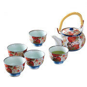 西海陶器 锦平安樱 茶壶茶具套装