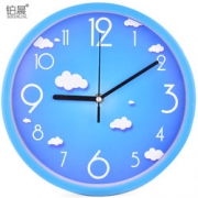 静音精准！铂晨 圆形创意 静音客厅挂钟 9英寸 7.8元包邮（12.8-5）