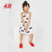H&M 女童 无袖印花连衣裙 34.9元包邮（需用券）