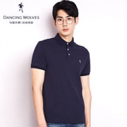与狼共舞 2018夏季新品 纯棉 男Polo衫 多色可选 官方旗舰店