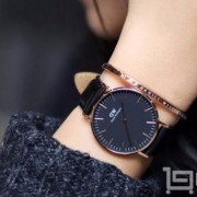 镇店之宝，Daniel Wellington 丹尼尔·惠灵顿 Classic Black全黑时尚腕表 DW00100139/DW00100141