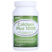 健安喜（GNC） 高含量钙 180片/瓶 （每3片含 钙1000mg 镁500mg 维生素D 800IU）