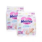 Kao 花王 Merries 妙而舒 新生儿纸尿裤 NB90片 2包装 *2件 281元包税包邮（需用券）