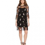 ROMEO & JULIET COUTURE Mesh and Embroidery 2件套连衣裙