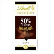 Lindt 瑞士莲 黑巧克力 特醇排装50% 100g