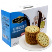 趣园 甜薄脆薄饼干 菠菜味 800g 盒装