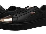 PUMA Basket Platform Metallic 女士运动鞋