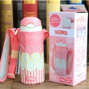 好价！Thermos膳魔师HL-400F CP儿童保温吸管杯 400ml 粉色款