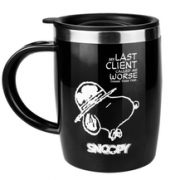 SNOOPY 史努比 SP-N012-1 不锈钢办公保温杯 420ML 黑色