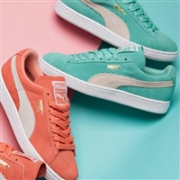 限US6.5码，PUMA 彪马 Suede 女士运动鞋 薄荷绿