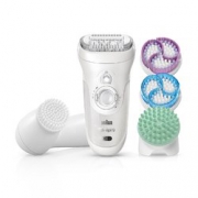 中亚Prime会员！Braun 博朗 Silk-épil Skinspa 9-969v 干湿两用脱毛器+洁面仪套装