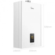 美的（Midea）13升燃气热水器 智能精准恒温 三档变升电辅防冻 JSQ25-G1(天然气)
