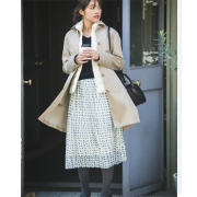 UNIQLO优衣库 高腰印花雪纺打褶裙